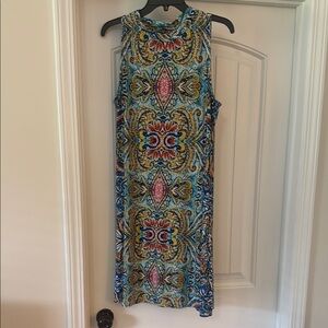 Tiana B. Vibrant Sleeveless Midi Dress